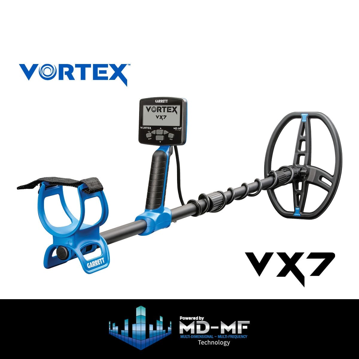 Konya Garrett Vortex VX7 Dedektör - Katlanabilir gövde, taşıma ve araç içinde saklama tarafında Vortex ailesinin pratik avantajıdır.